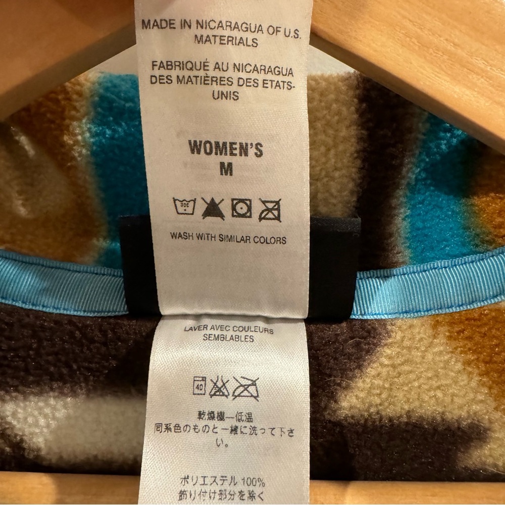 NWOT PATAGONIA Synchilla Aztec Print Pullover Fleece Jacket Snap T Size Medium - Picture 7 of 9